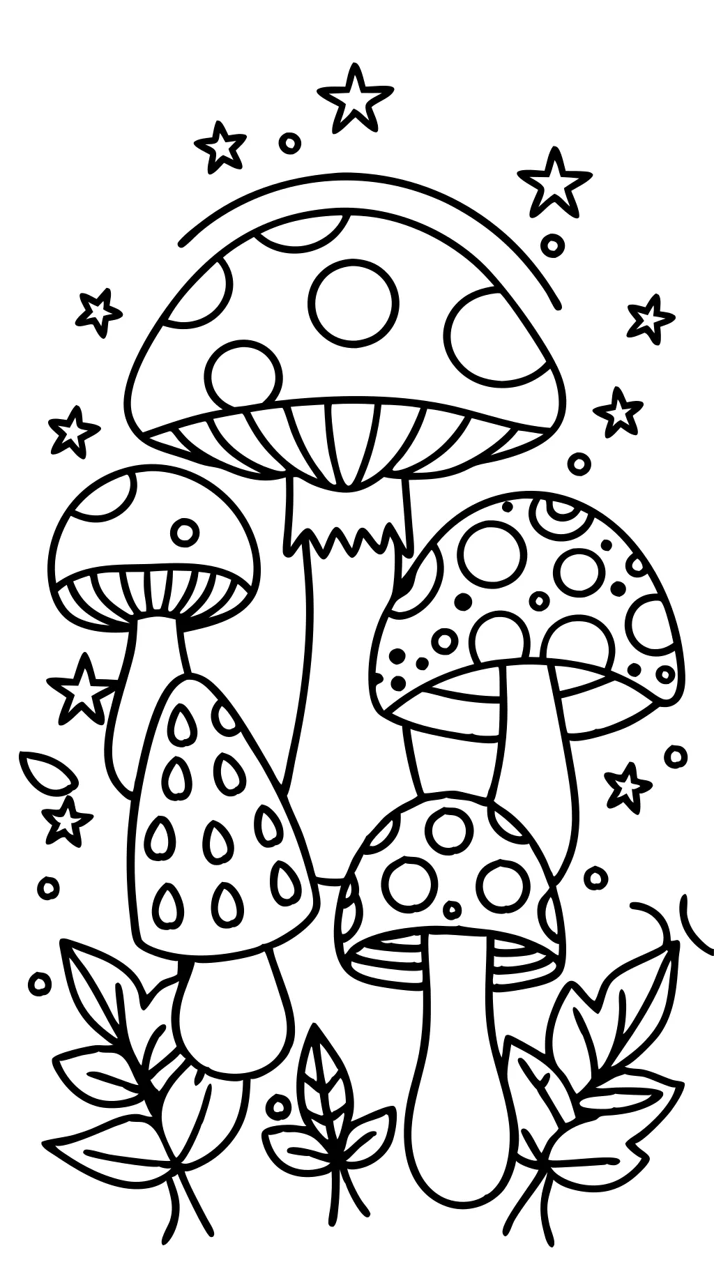 coloring pages of mushrooms